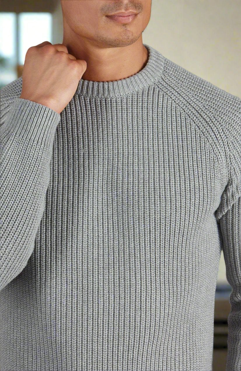 Cambridge Merino Crew Neck Jumper - Grey