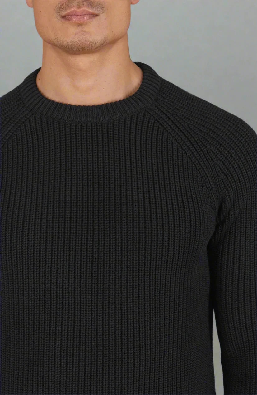 Cambridge Merino Crew Neck Jumper - Black