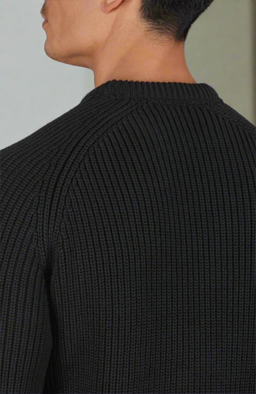 Cambridge Merino Crew Neck Jumper - Black