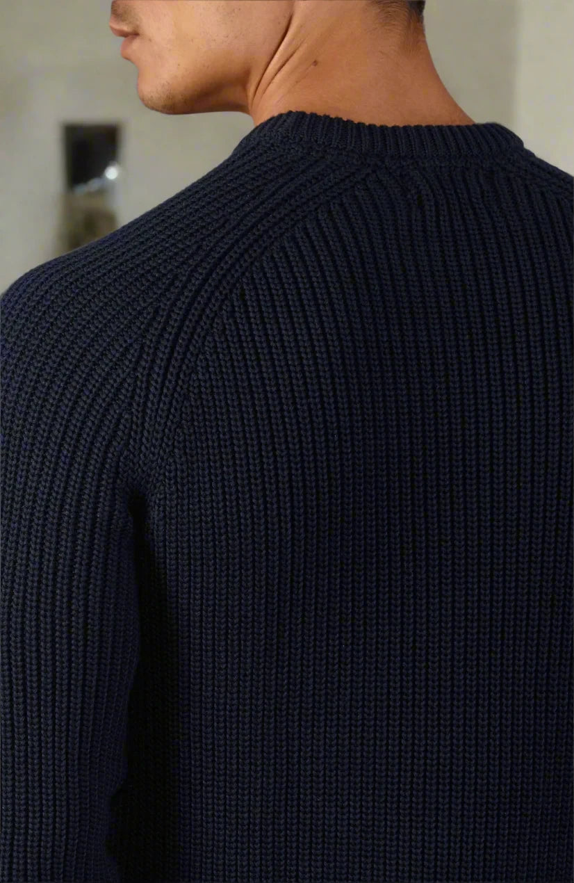 Cambridge Merino Crew Neck Jumper - Navy