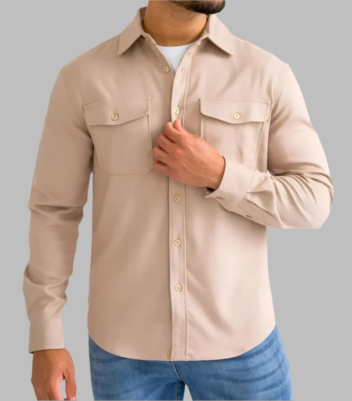 The Verona Overshirt - Mixed Cream