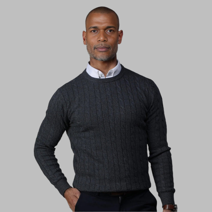 Windsor Classic Knit Pullover - Charcoal