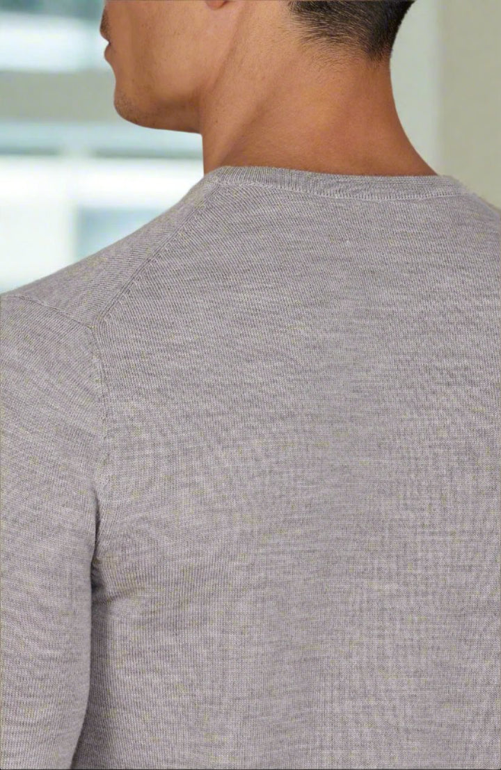 Cashmere Merino Crew Neck Sweater - Light Grey