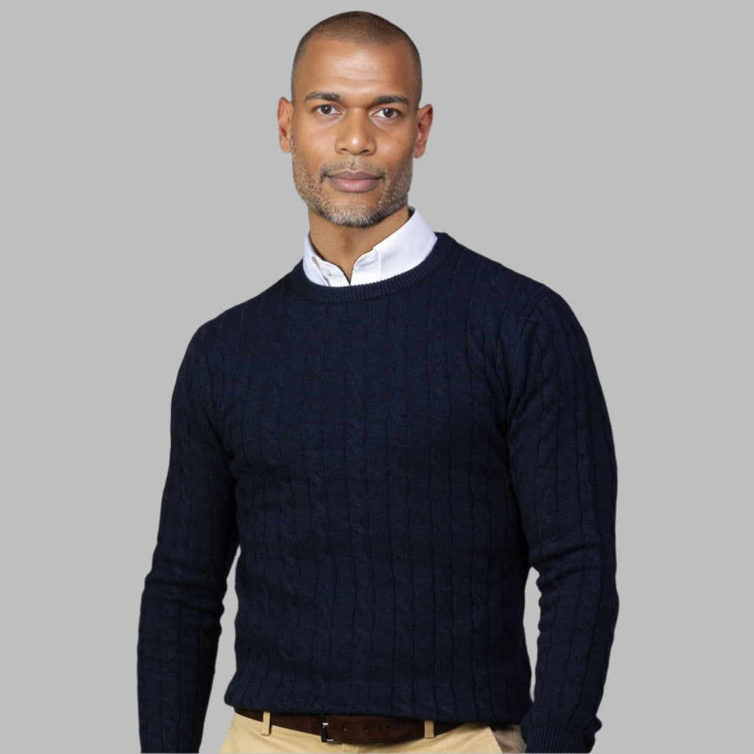 Windsor Classic Knit Pullover - Navy