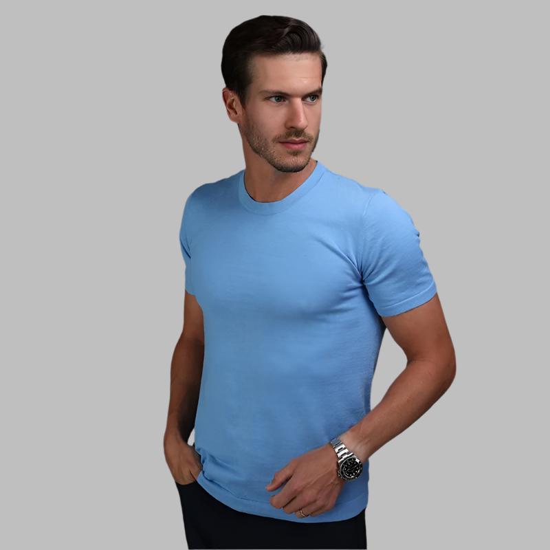 Muscle Fit Blue T-Shirt