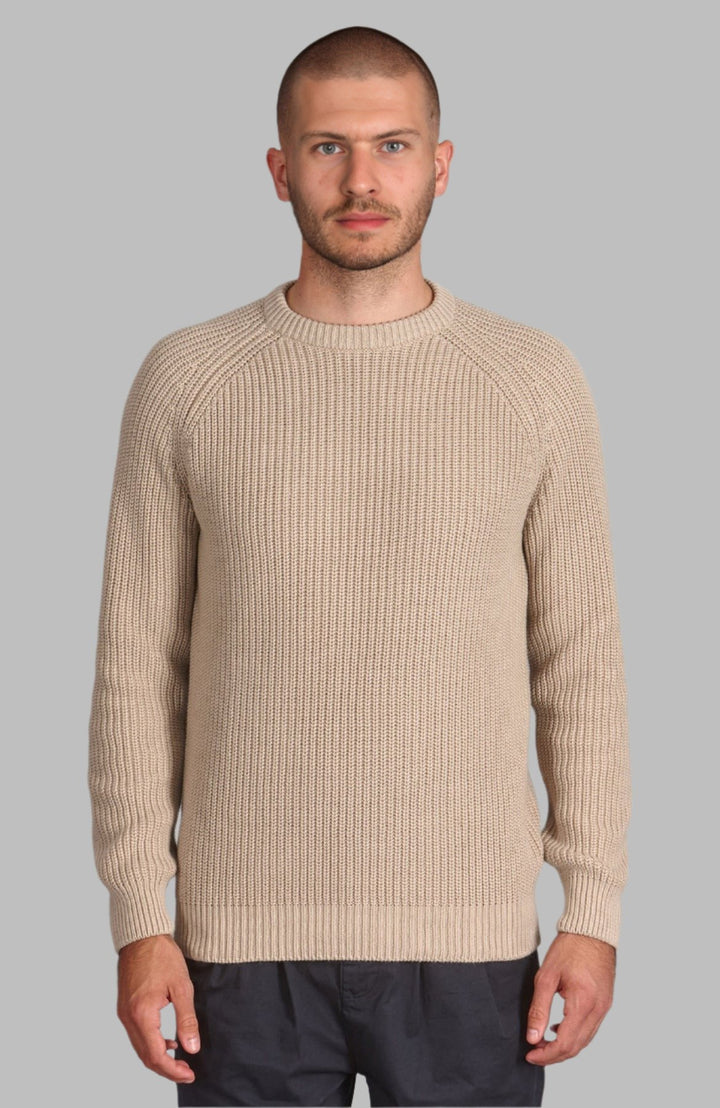 Cambridge Merino Crew Neck Jumper - Caramel