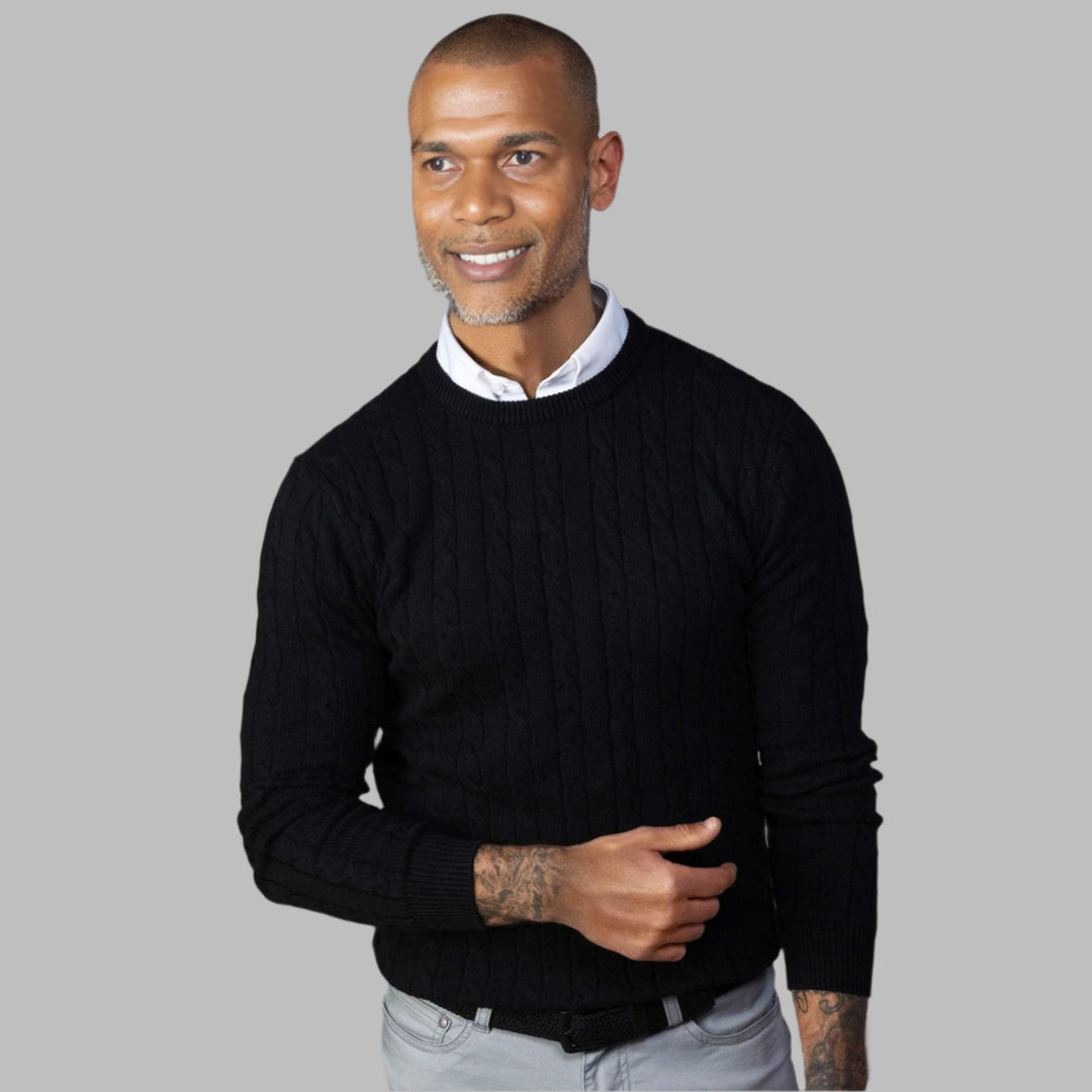 Windsor Classic Knit Pullover - Black