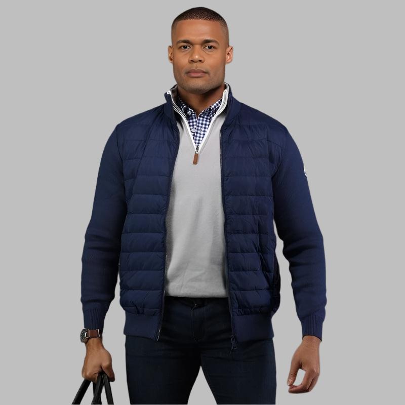 York Navy Knit and Down Jacket